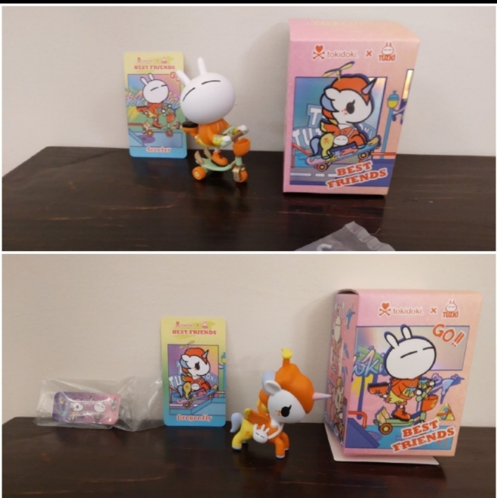 unicorno lot, tokidoki X Tuzki Best Friends Series, Scooter & Dragonfly unicorno